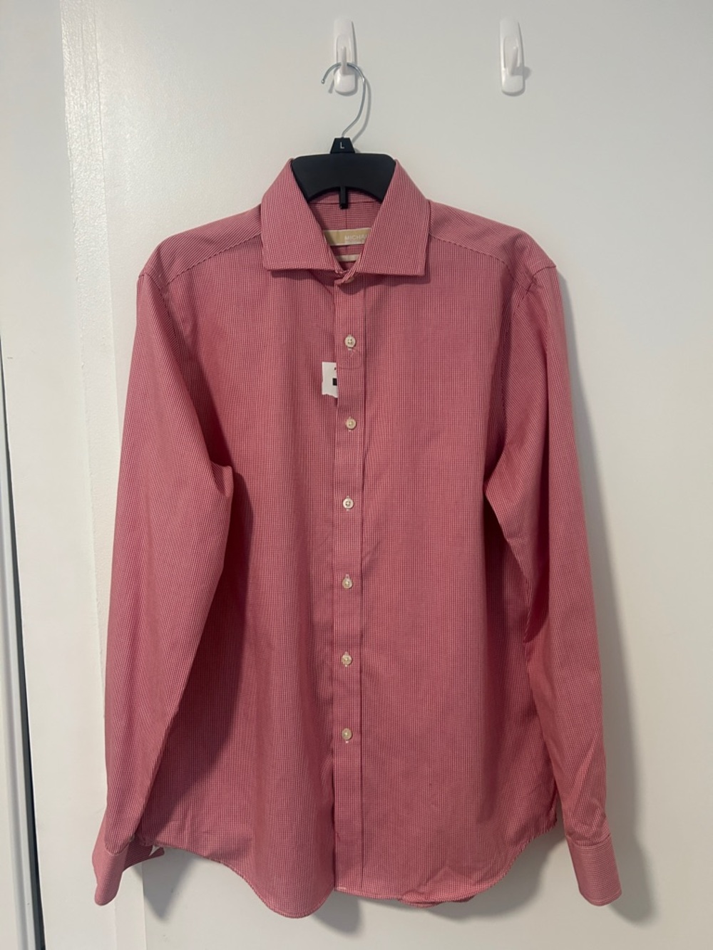 Michael Kors Men's Pink Button-Up Dress Shirt